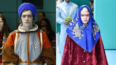 blue turban gucci|Gucci hijab.